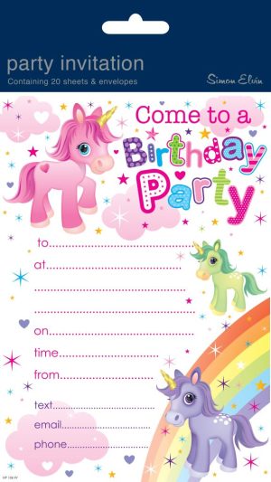 Unicorn Party Invitations