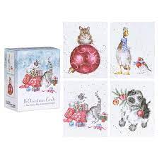 Christmas Card Mini Box - Duck Mouse Dog Cat