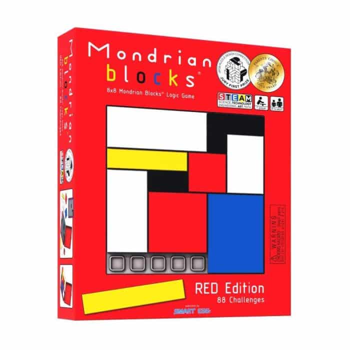 Mondrian Blocks Strategy Game - Red Edition